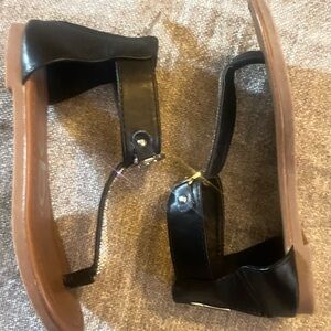 Bebe gladiator sandals -girl's size 1- black w/zip closure, rhinestones-preowned